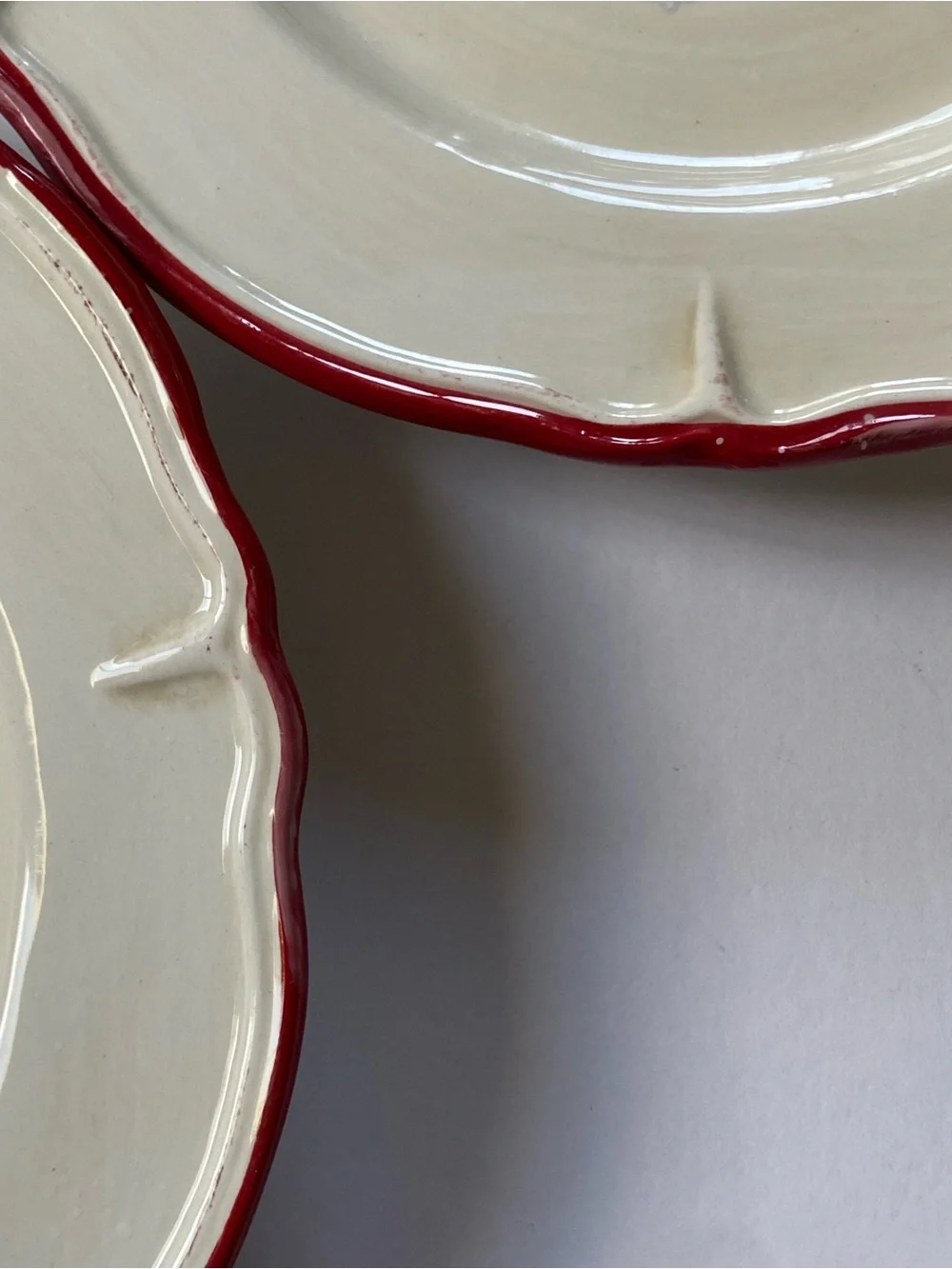Vintage Pier 1 Imports Santa Salad Set Of 2 Dessert Plate Christmas Earthenware